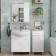 Cabinet-mirror suspended SANSTAR "Volga 70" White