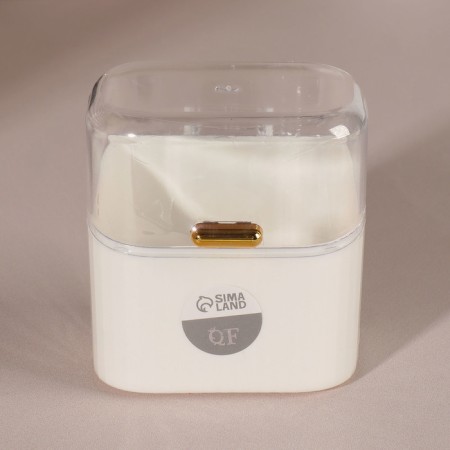 Organizer for cotton sticks, with a lid, 8.5 × 8 × 6.5 cm, white/transparent color-3