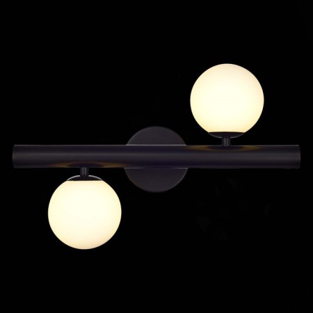 Sconces st. SL1185.401.02. Asolo. 2x5 watts, G9, 4000k, 39x25 cm, black color-1