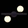 Sconces st. SL1185.401.02. Asolo. 2x5 watts, G9, 4000k, 39x25 cm, black color