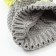 Minaku hat with pompom and gateway, gray color, size 52-54