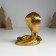 Souvenir Polystone stand "Royal Cobra" gold 13x11.7x14.3 cm