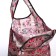 Household bag without fastening, brown color/pink