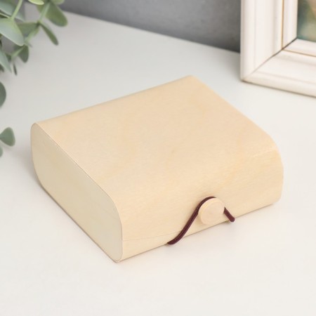 Casket wood under painting Square "Thin sheet" 10x10x4 cm