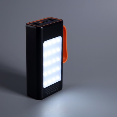External battery YM-653, 30,000 mAh, 66 W, 4USB, 3TYPE-C, lantern, fast charging, black-10