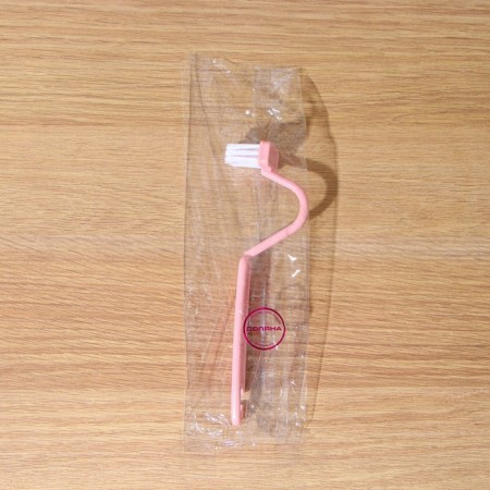Brush with a curved handle of a share, 20 cm, color mix-7