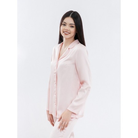 Women's shirt with long sleeve, size 42, pink color-4