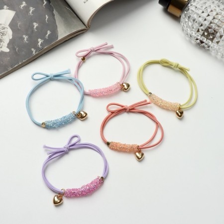 Hair elastic band "Evelyn" 5.5 cm, mix-1