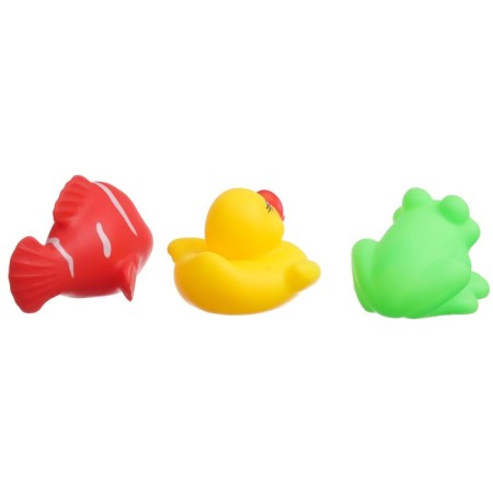 Набор игрушек для ванны "На пруду" + сачок + 3 пвх игрушки, Крошка Я-13