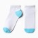 Women's socks shortened, white/turquoise color, size 25-27 (38-42)