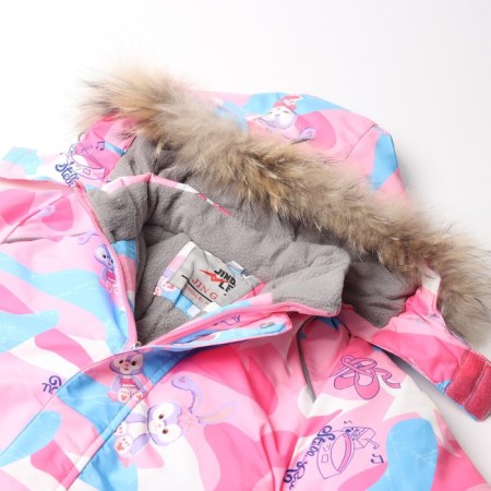 Winter jumpsuit for girls, pink color, height 80 cm-1