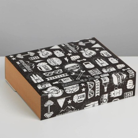 Gift folding box, packaging, “male”, 31 x 24.5 x 8 cm-3