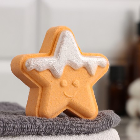 Bombing for the bathtub New Year "Gingerbread Star" cookies "Dobroparov"