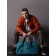 Road bag, textura, large size, turquoise color