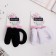 Hair gum "Claire" (set 3 pcs) 2x5 cm, black white mix