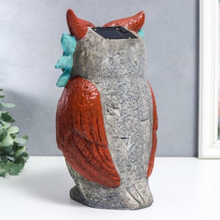 Souvenir Polystone Light "Eaglestone with succulents" from the solar battery 26.5x15.5 cm-4