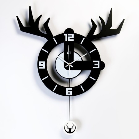 Wall clock, series: pendulum, "hunter", smooth move, 64x78 cm
