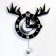 Wall clock, series: pendulum, "hunter", smooth move, 64x78 cm