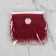 Braid with ostrich feathers, 8-10 cm, 5 ± 0.5 m, burgundy color