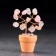 Souvenir in a pot "Tree of love. Pink quartz", natural stone, 9 x 3.5 cm