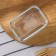 A container with a plastic lid, glass, 350 ml