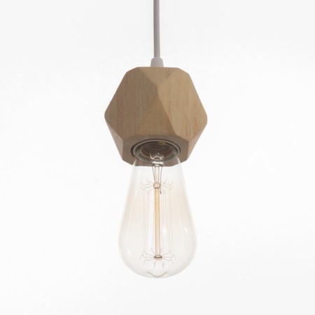 Suspension lamp "Claud" polyhedron 1x40W E27 white 5x6.5x95cm-1