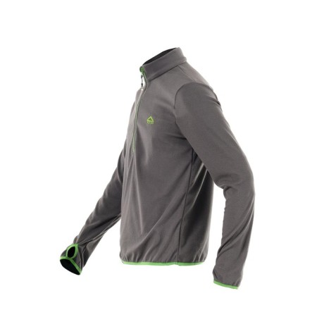 Payer Sweatshirt "Tahoe", fleece 150g, gray with green, rr 40-42 Height 170-176-8