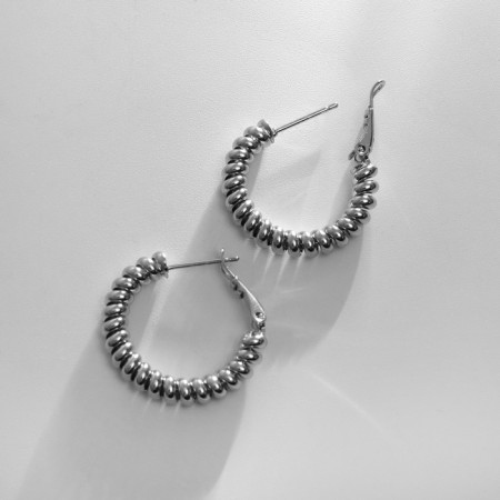 Cooping earrings Xuping radiance, color silver, d = 2.5 cm-1