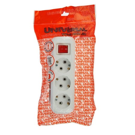 The jacket of the extension cord UNIVERSAL S303, three-seater, with an off., ABC plastic, with grounding-1