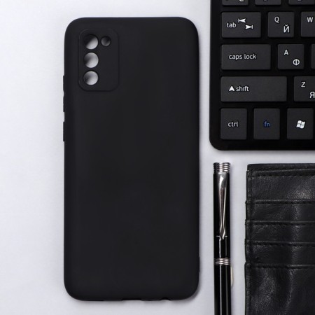 Innovation cover, for Samsung Galaxy A02S, silicone, matte, black
