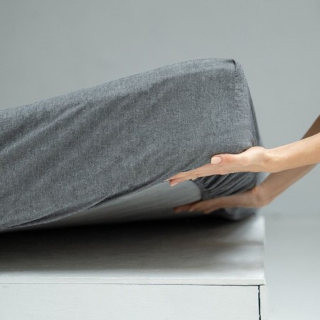 Boyle elastic sheet, size 200x160x25 cm, dark gray color-1