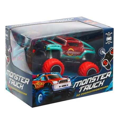 Radio -controlled jeep "graffiti", works on batteries, the color of red-6