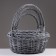 A set of baskets of 3 pcs, 33x14/34 cm, gray, willow