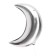 Foil ball 28 "Crescent", silver