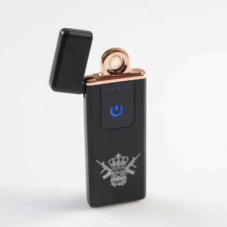Electronic lighter "King", USB, spiral, 3 x 7.3 cm, black-1