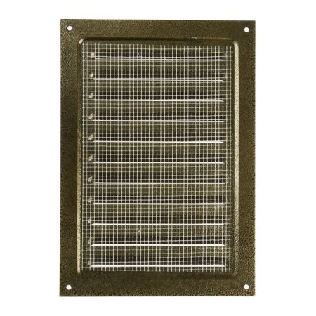 Ventilation grate Zein luxury RM1724Z, 170 x 240 mm, with a grid, metal, gold-5
