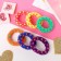 Hair elastic band "Tender" (set of 6 pcs) peas, mix