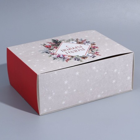 Box the team "New Year's watercolor", 25 x 18 x 10 cm, New Year-4