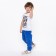 Baby trousers, blue color, height 128 cm
