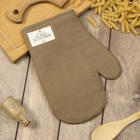 Ethel Ethel mittens, col. Olive, 20x28 cm, 70% HL, 30% linen, Vatin 250 g/m2
