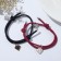Bracelets "Demetrons" on a magnet, diamonds, black-bordel color, 7 cm