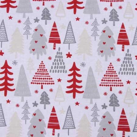Bed linen "Ethel" duet New Year’s Pattern 143x215 cm - 2 pcs, 220x240 cm, 70x70 cm - 2 pcs, calico-6