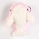 Soft toy "Kit" on a key fob, 11 cm, pink color