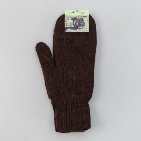 Male mittens from Mongolian wool, chocolate color, size 20-24 (8-9)-2