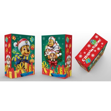 Folding box, 16 x 23 x 7.5 cm "Happy New Year!", Puppy patrol-5
