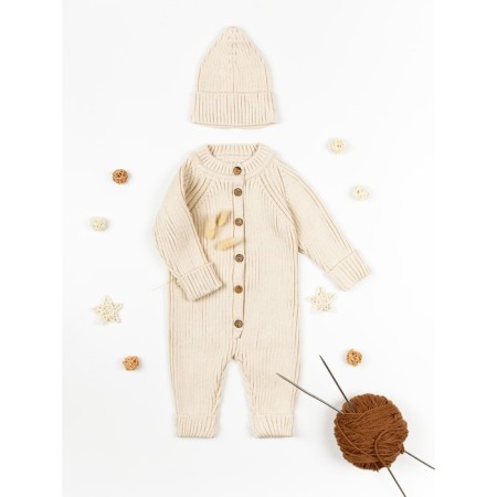 Knitted Knot Killed with Pure Love Tot hat, height 62 cm, milk color-6