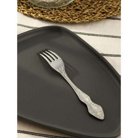 Dining room “Troika”, h = 19.5, thickness 2 mm, artistic painting, silver color-1
