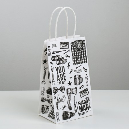 Package gift craft, packaging, “For Real Man”, 12 x 21 x 9 cm-2