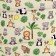 Basket for storing toys "Beasts", 50 x 40 cm, beige