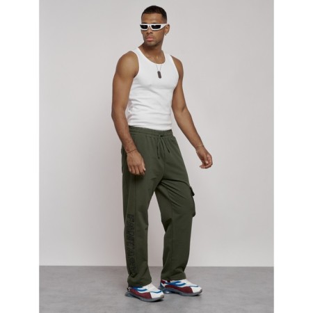 Sports male trousers, size 50, khaki color-5